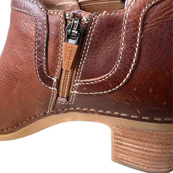 DANSKO Harlene Leather Boot 2.25" Heel Slip-On Women’s Size EU 37 = US 6.5–7 - Picture 7 of 16